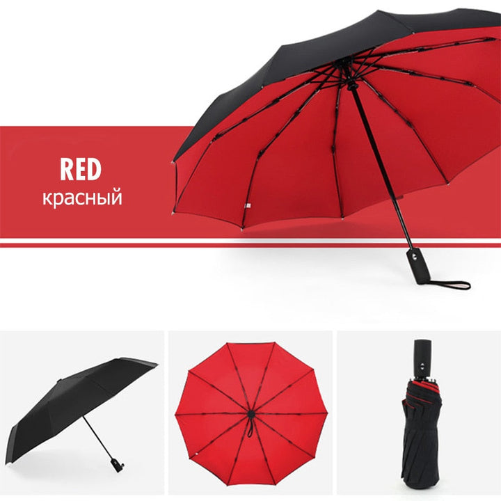 Automatic Storm Umbrella with Reverse Fold, Windproof and Quick Dry 5