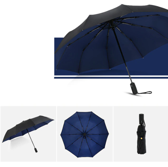 Automatic Storm Umbrella with Reverse Fold, Windproof and Quick Dry 12