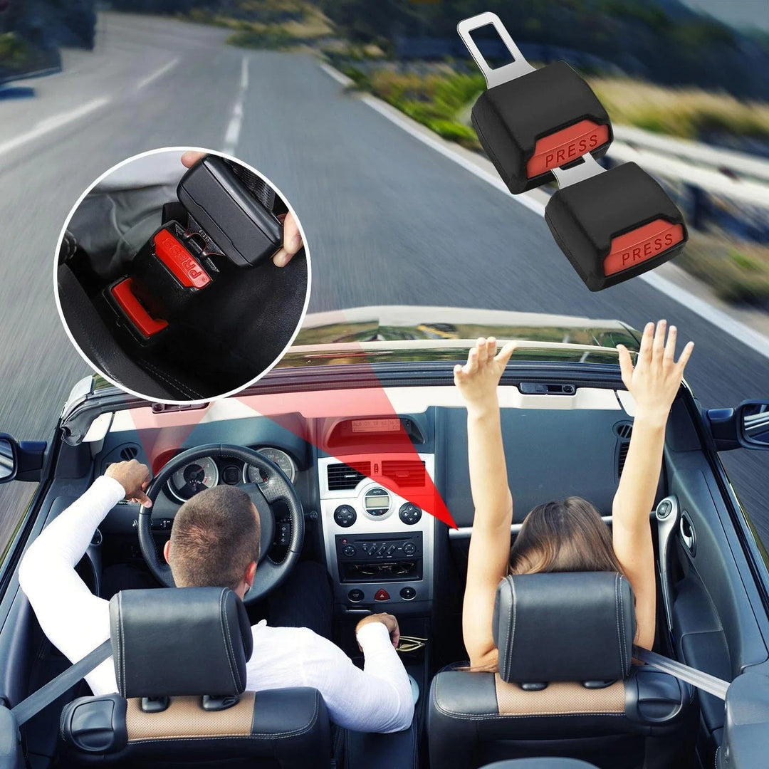 Seat Belt Alarm Silencer Plugs, 2-Pack, Black Buckle Inserts 1
