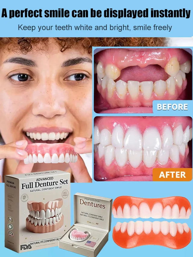 Flexible Denture Set for Upper & Lower Jaw – Reusable & Custom-Fit 7
