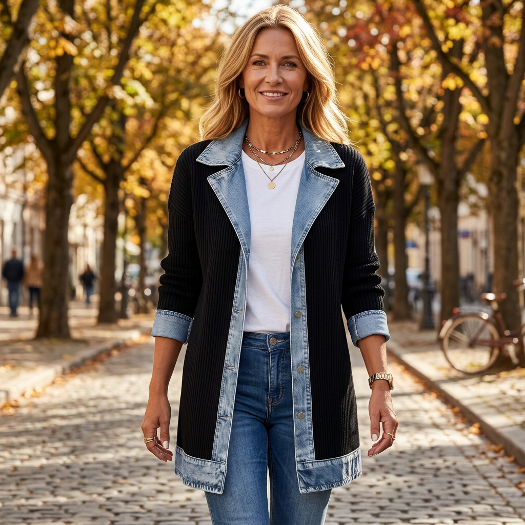 Versatile Ribbed Coat for Everyday Wear 1