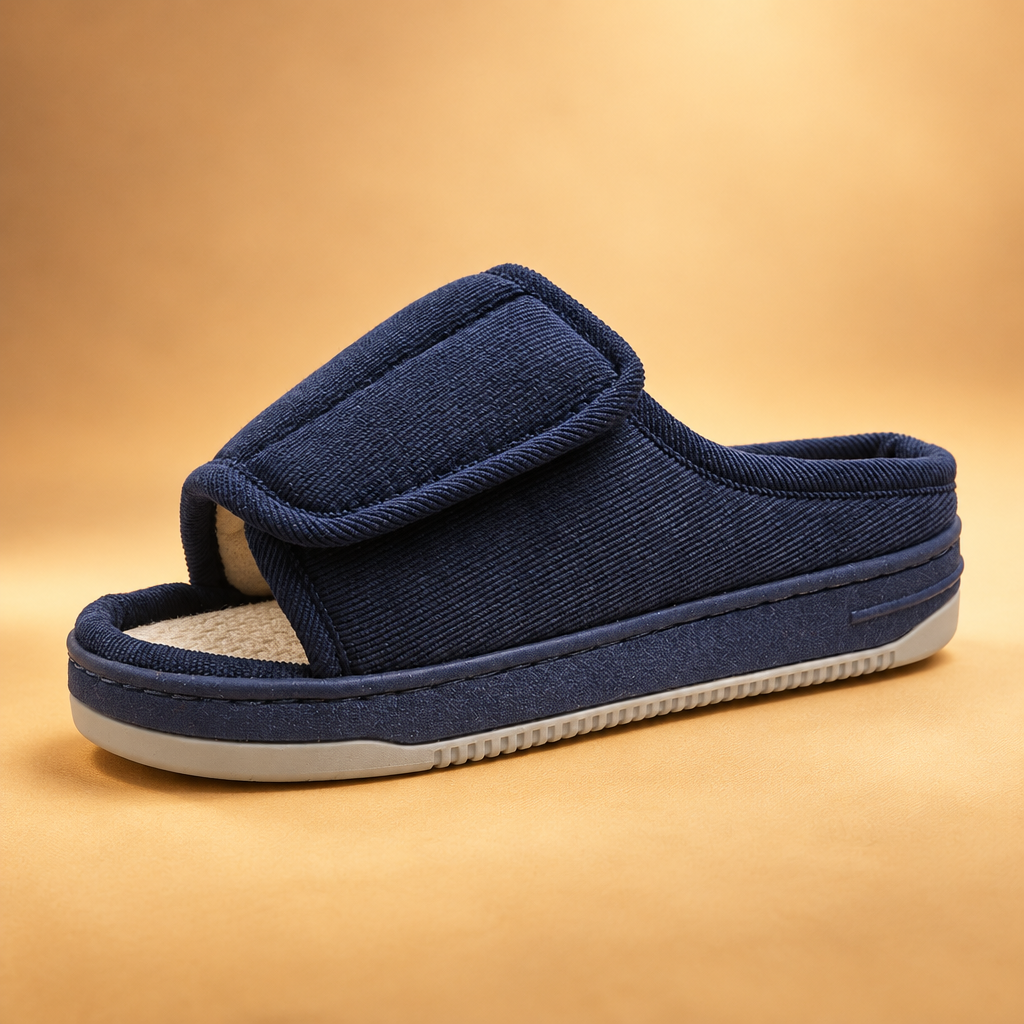 Adjustable Open-Toe Slippers for Sensitive Feet