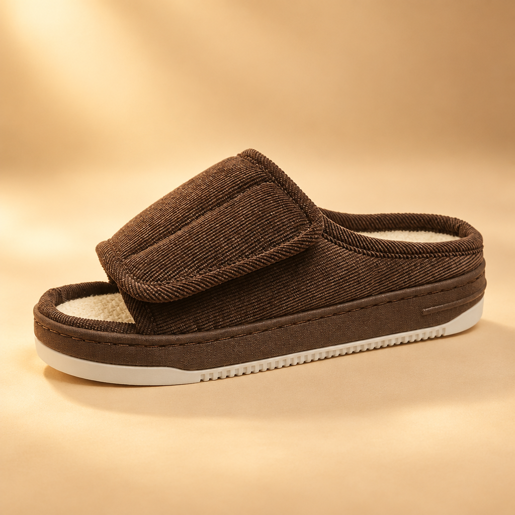 Adjustable Open-Toe Slippers for Sensitive Feet