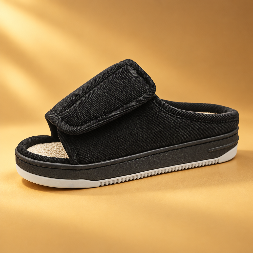Adjustable Open-Toe Slippers for Sensitive Feet