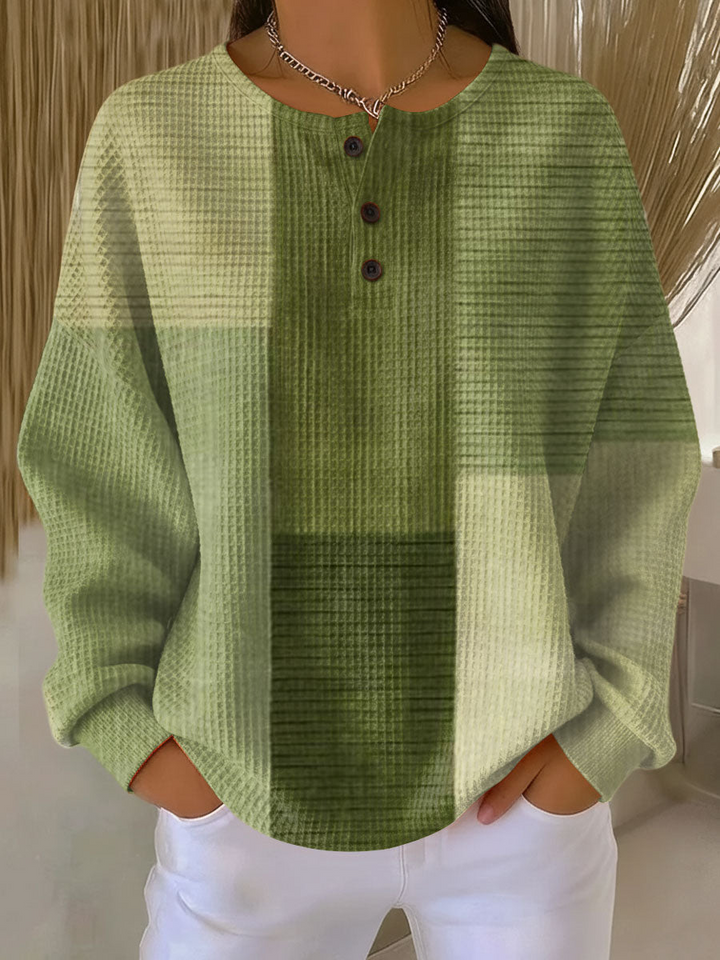 Women's Warm Waffle Knit Sweater - Cozy Thick Knit for Cold Days 4