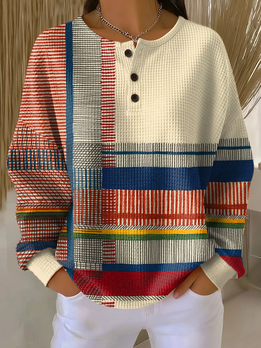 Women's Warm Waffle Knit Sweater - Cozy Thick Knit for Cold Days 6