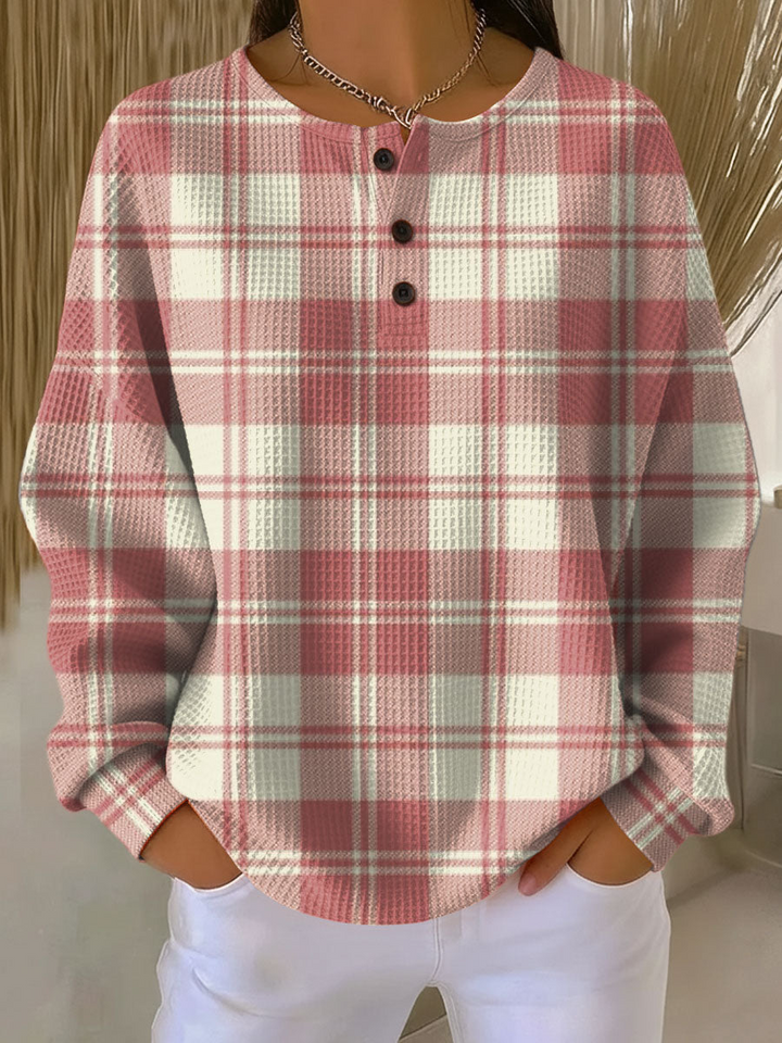 Women's Warm Waffle Knit Sweater - Cozy Thick Knit for Cold Days 15
