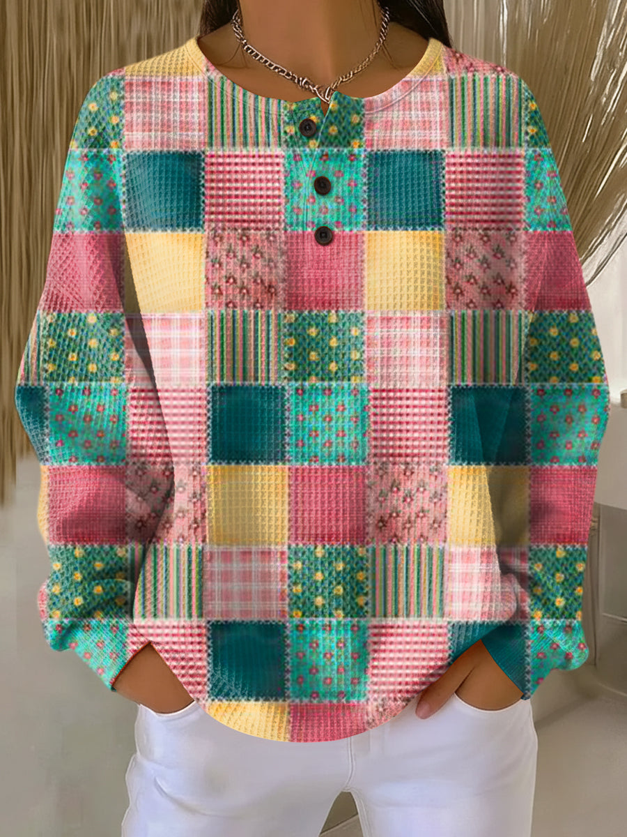 Women's Warm Waffle Knit Sweater - Cozy Thick Knit for Cold Days 20