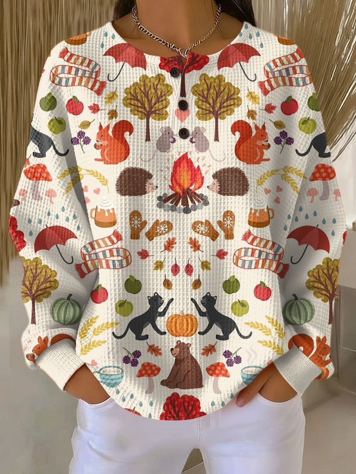 Women's Warm Waffle Knit Sweater - Cozy Thick Knit for Cold Days 19
