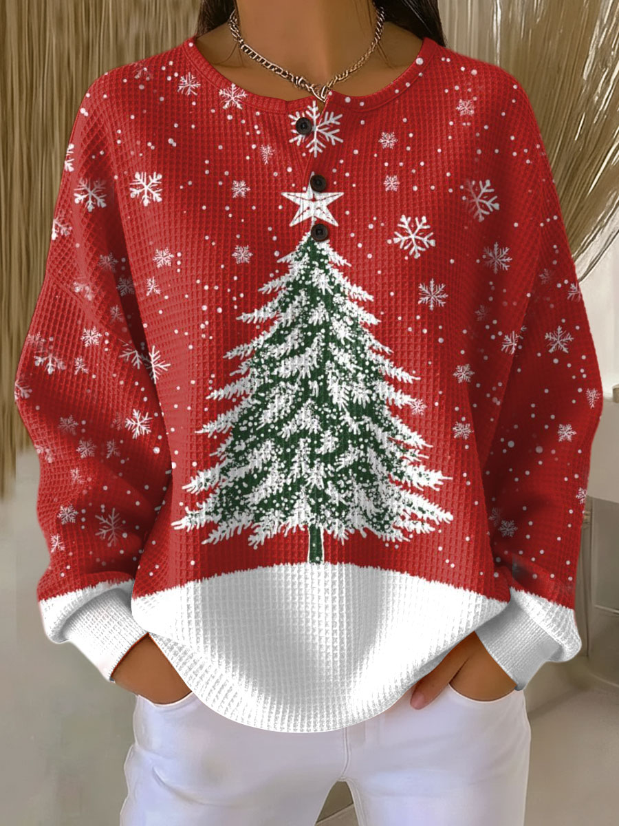 Women's Warm Waffle Knit Sweater - Cozy Thick Knit for Cold Days 18