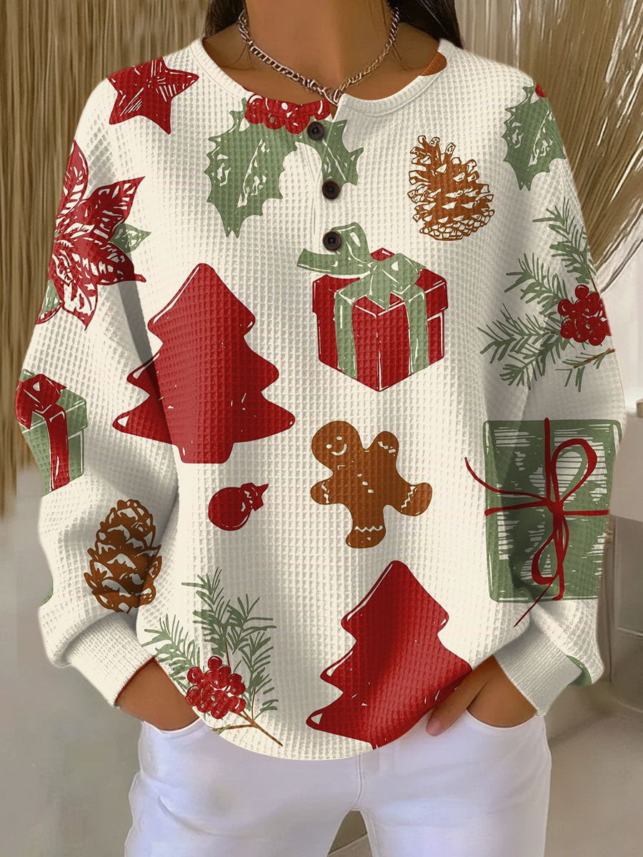 Women's Warm Waffle Knit Sweater - Cozy Thick Knit for Cold Days 23