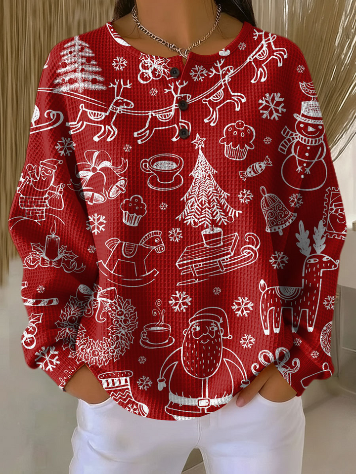 Women's Warm Waffle Knit Sweater - Cozy Thick Knit for Cold Days 21