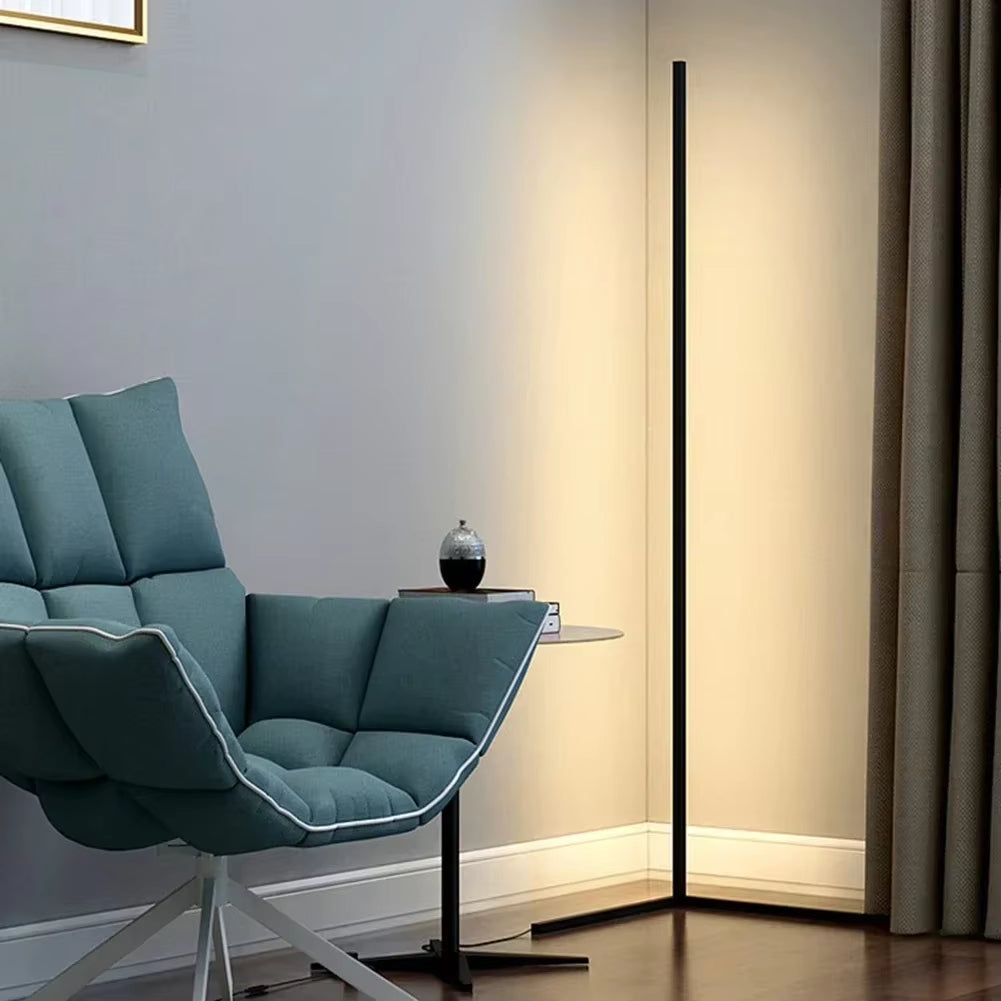 Dimmable LED Corner Floor Lamp with Remote Control 1