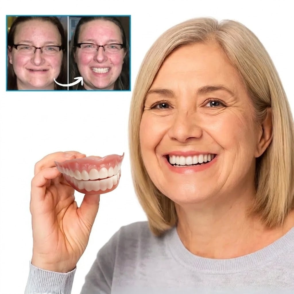 Flexible Denture Set for Upper and Lower Teeth in Soft Silicone 1