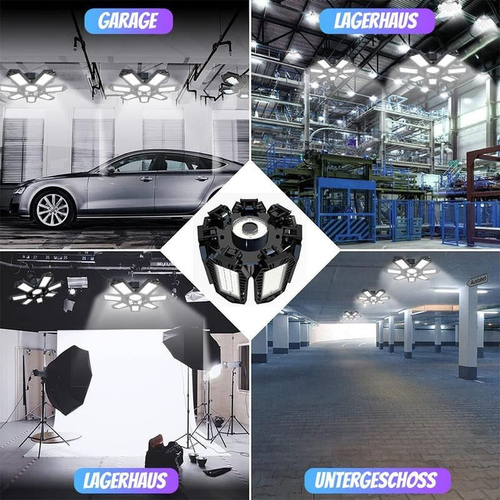 Adjustable LED Panel Light 6500K E26/E27 Garage Workshop Lamp 6