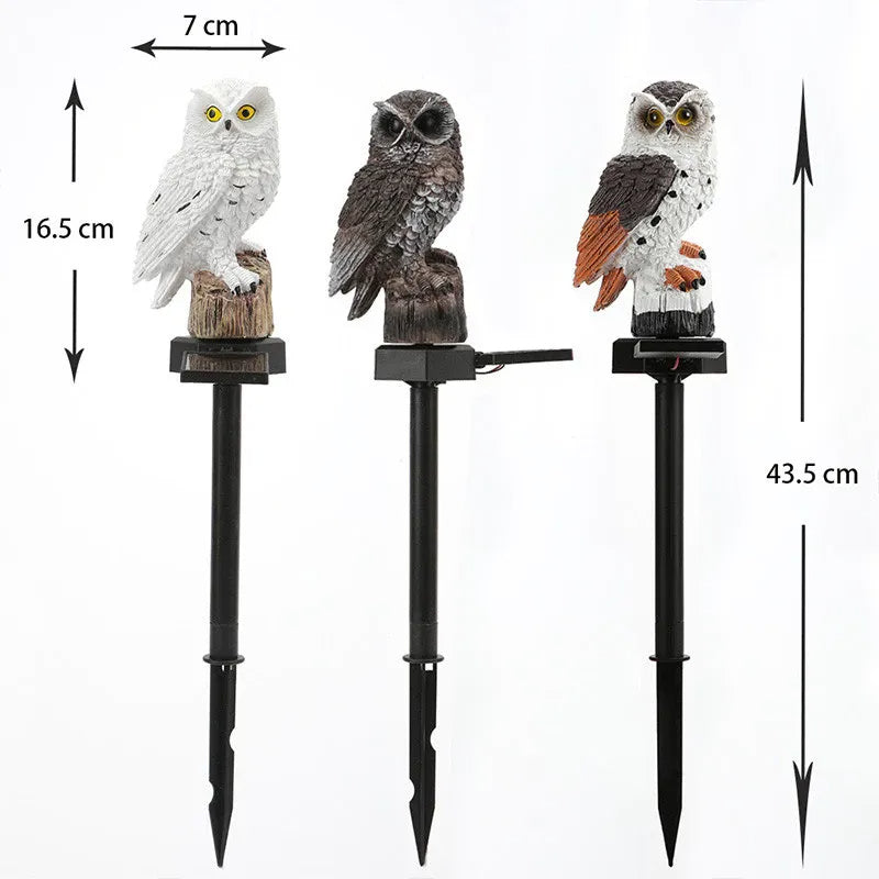Solar LED Owl Garden Light - Weatherproof Outdoor Decor with Auto Dusk Sensor 12