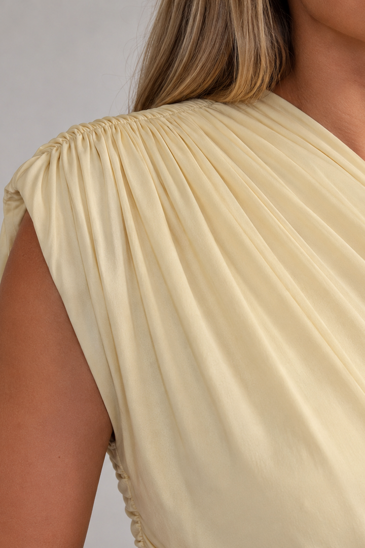 Asymmetric Maternity Maxi Dress for Wedding Guest & Occasion Wear 4