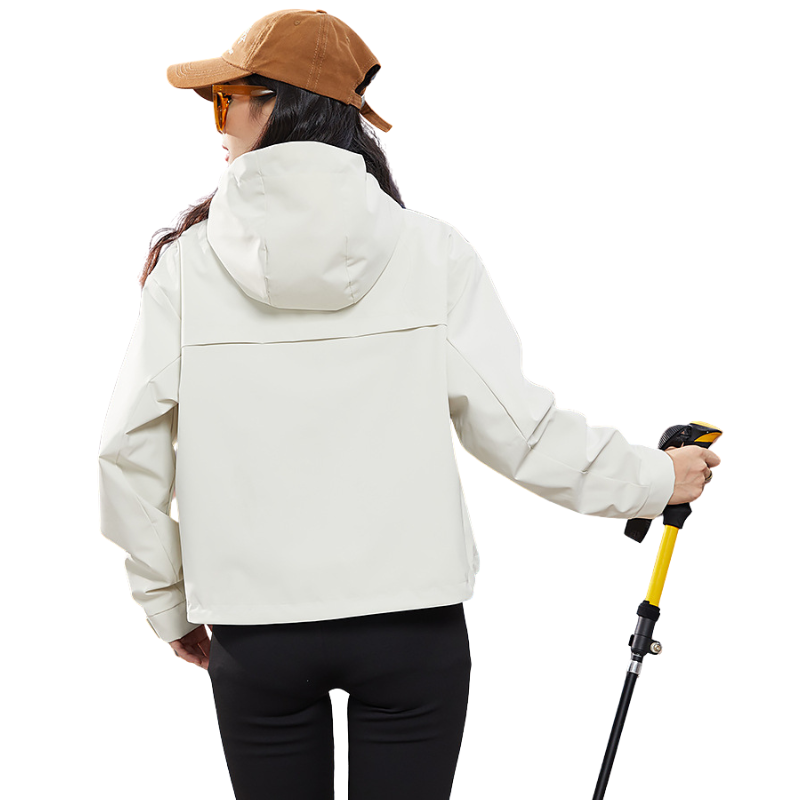 Women's Waterproof Breathable Rain Jacket - Short - Adjustable Hem 5