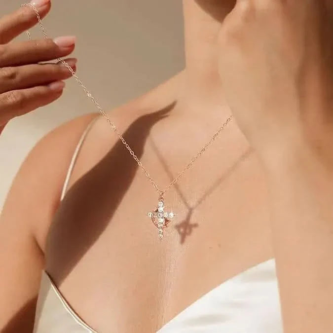 Crown and Cross Pendant Necklace for Women - Faith Jewelry Gift 1