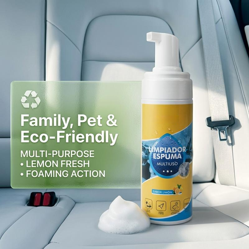 3-in-1 Enzyme Foam Car Interior Cleaner for Fabric, Leather, Vinyl & Plastic 4