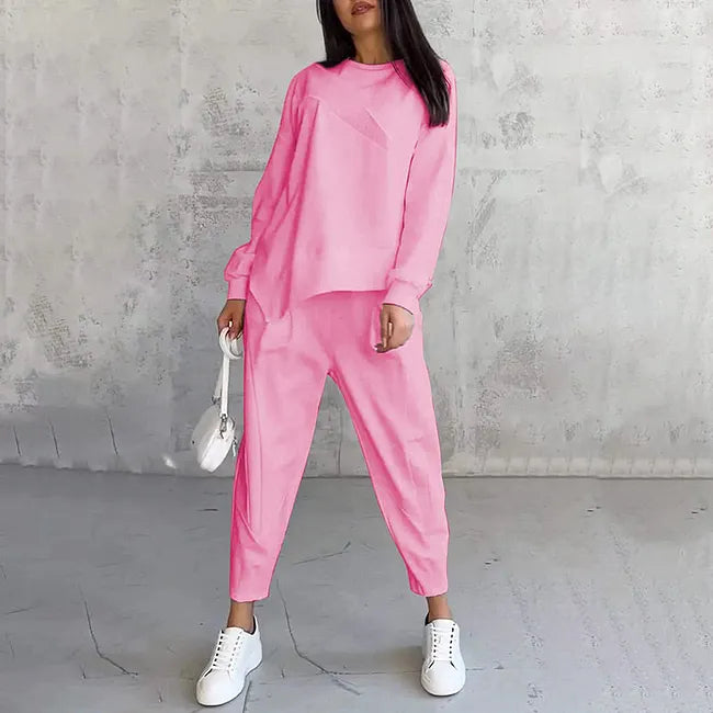 Two-Piece Set: Long-Sleeve Casual Sweatshirt and Jogger Pants 6