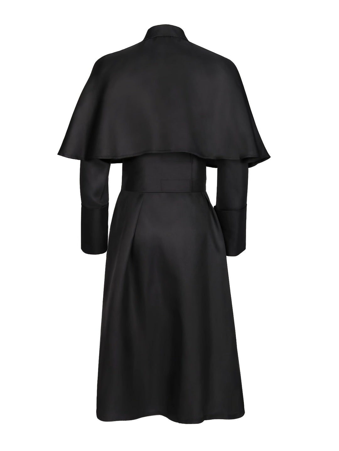 Men's Halloween Priest Costume with Long Robe, Cape and Cross 5