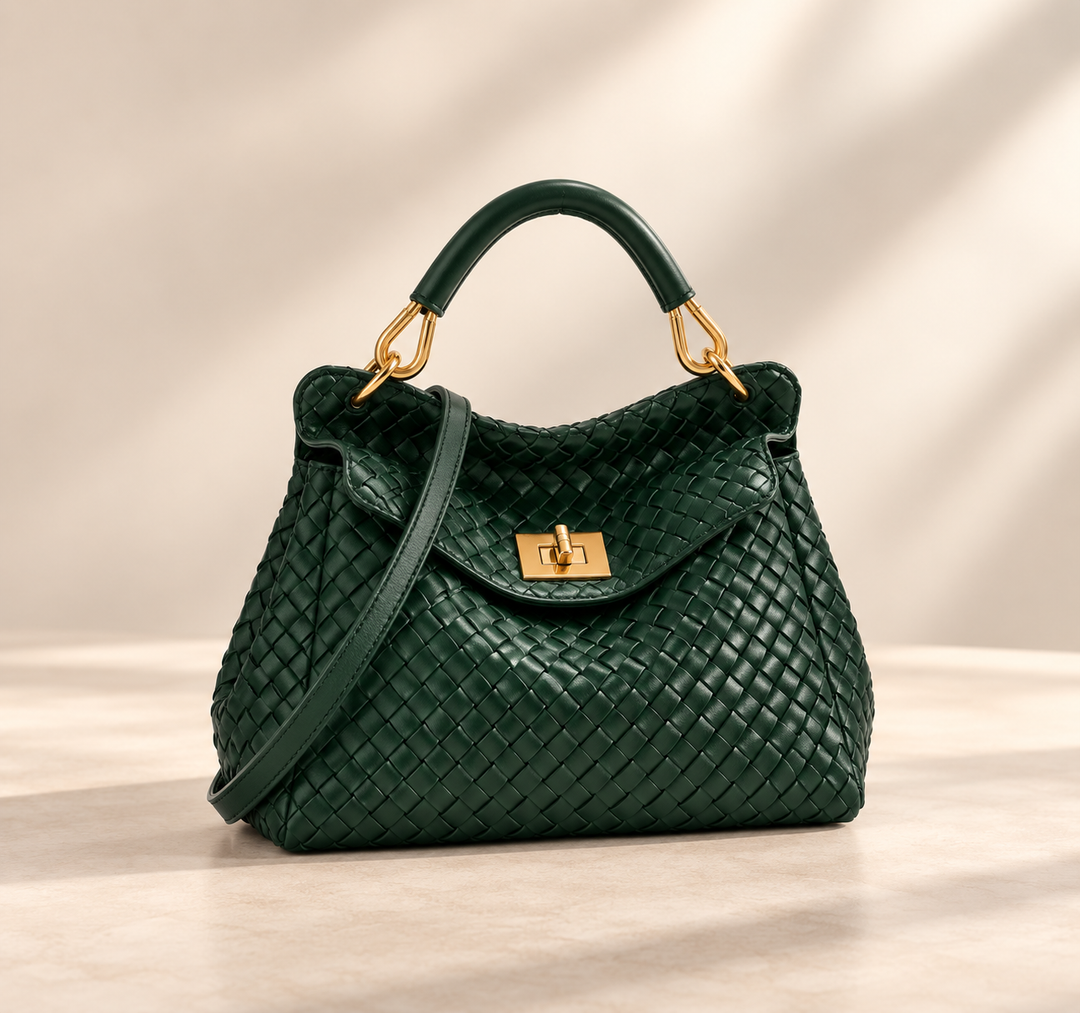 Classic Vegan Leather Top Handle Bag with Removable Crossbody Strap 4