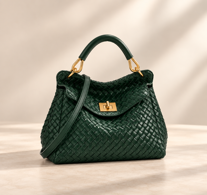 Classic Vegan Leather Top Handle Bag with Removable Crossbody Strap 4