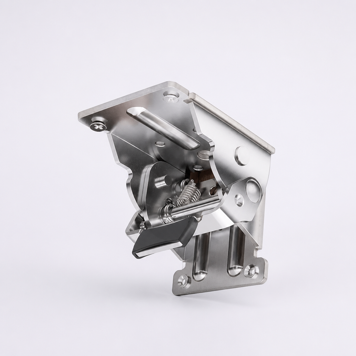 Heavy-Duty Folding Bracket, 500 lb Capacity, Self-Locking Steel, Space-Saving 8