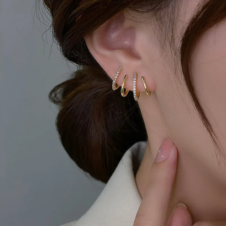 Sparkling 4-Claw Stud Earrings, Lightweight Hypoallergenic Everyday Jewelry 5