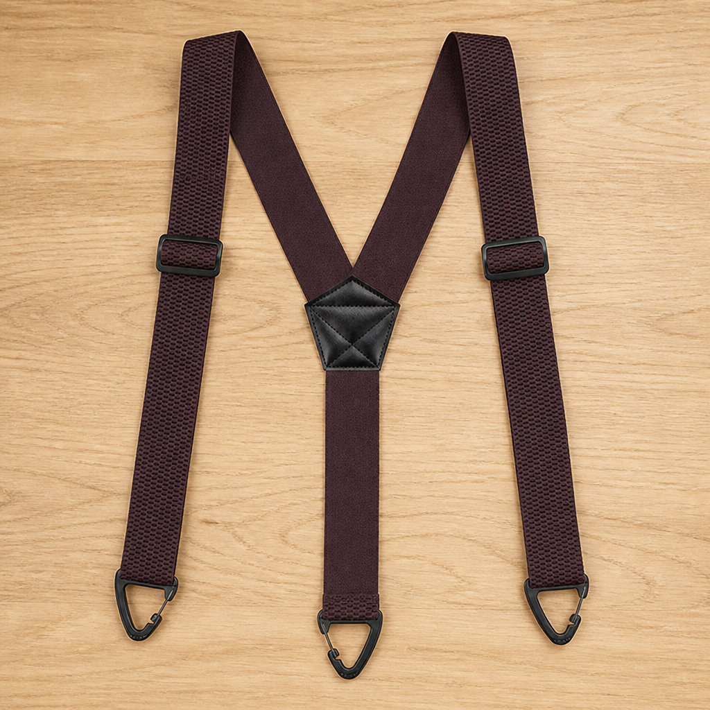 Men's Heavy-Duty Elastic Suspenders, 1.5 Inch Wide with Metal Clips, X or Y Back 17