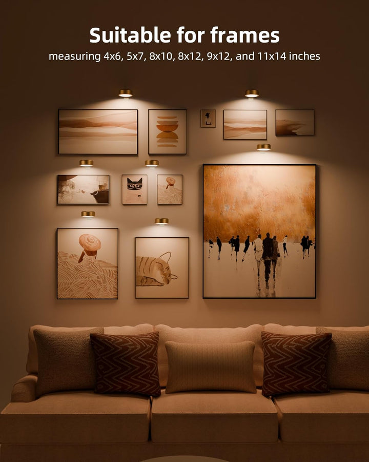 Adjustable Magnetic Picture Light | LED Touch & Remote, RGB/White, USB 6