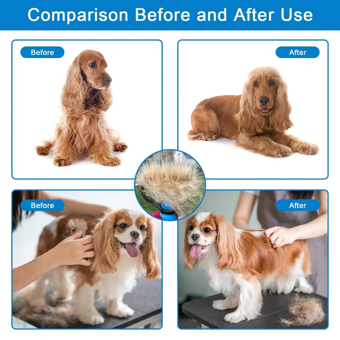 2-in-1 Pet Grooming Rake for Detangling and Deshedding, Dogs and Cats 6