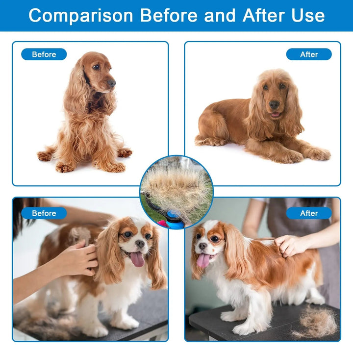 2-in-1 Pet Grooming Rake for Detangling and Deshedding, Dogs and Cats 6