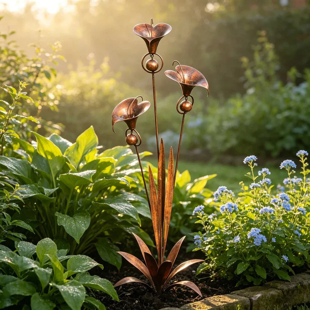 Copper Bloom Garden Stakes 8