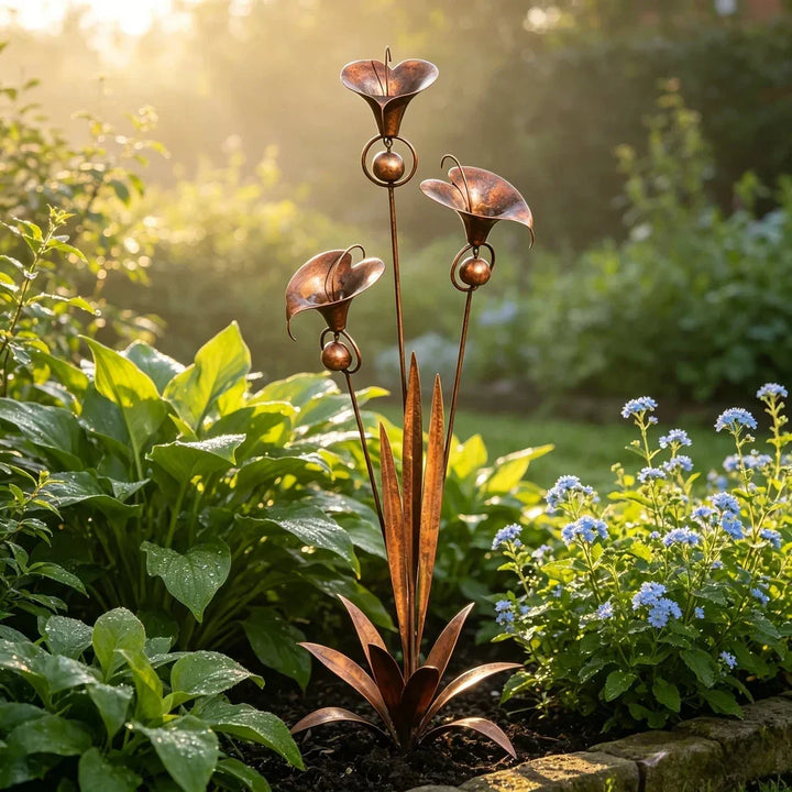 Copper Bloom Garden Stakes 8