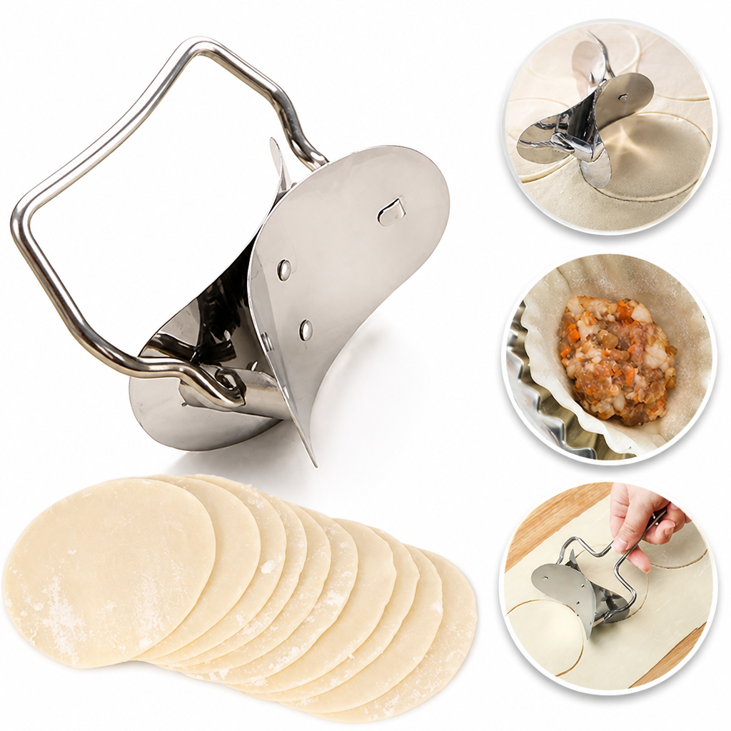 Stainless Steel Dumpling Mold and Dough Cutter Set, 2 Pieces 6