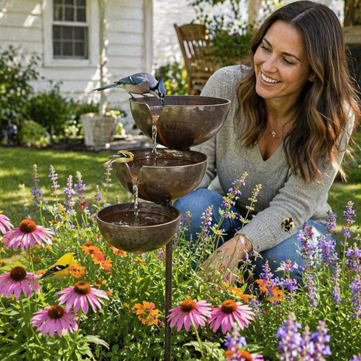 Rain Collector Bird Bath - Natural Water Source for Birds & Bees 1