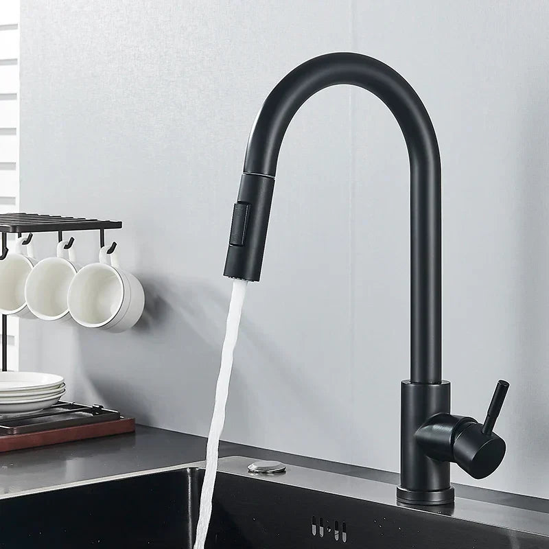 360° Swivel Kitchen Faucet with Single Lever Control - Modern Design 5