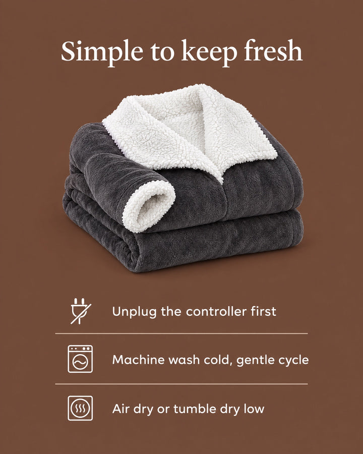 Wearable Heated Blanket Robe with Sleeves and Foot Pocket 10
