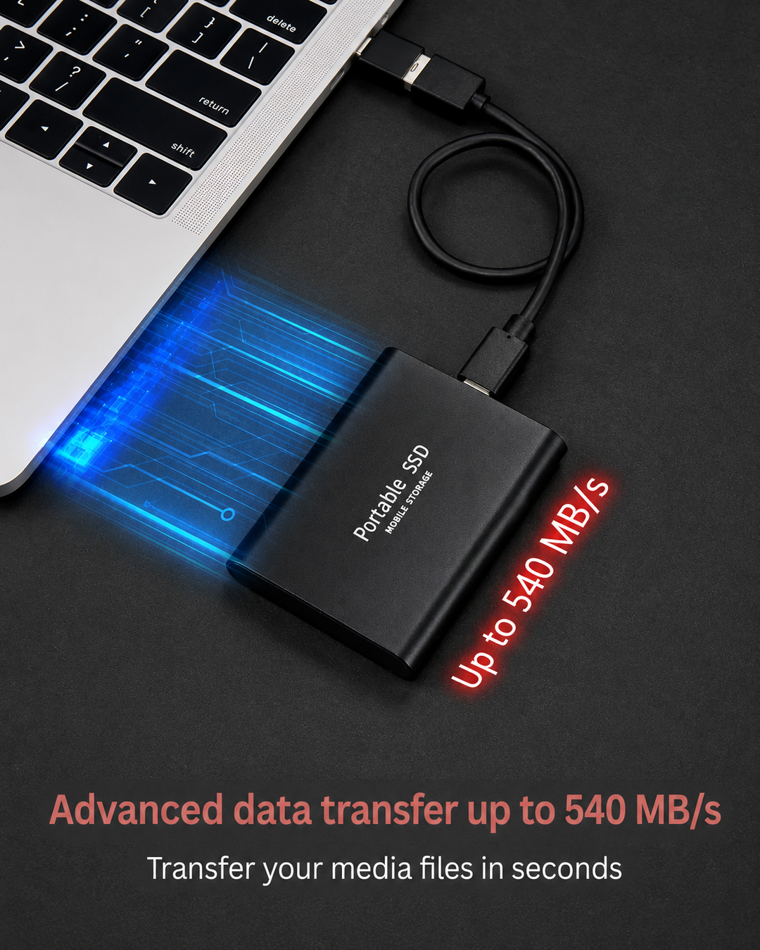 External SSD 128TB - Compact and Fast Portable Storage Drive 4