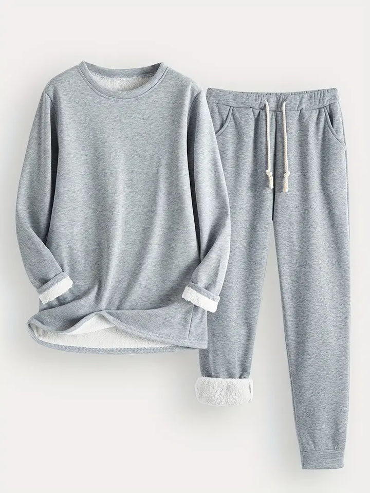 Women's Cozy Fleece-Lined Lounge Set, Super Soft Two-Piece Loungewear 7