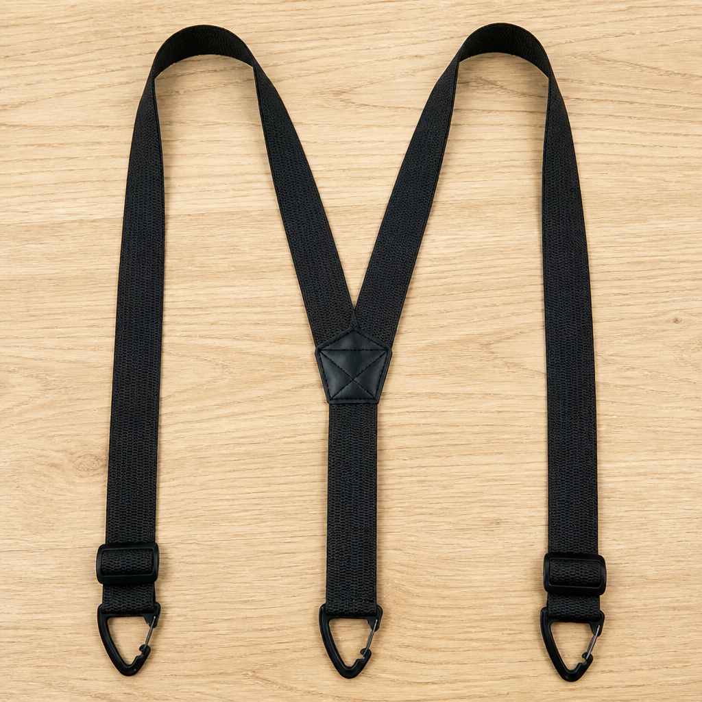 Men's Heavy-Duty Elastic Suspenders, 1.5 Inch Wide with Metal Clips, X or Y Back 13