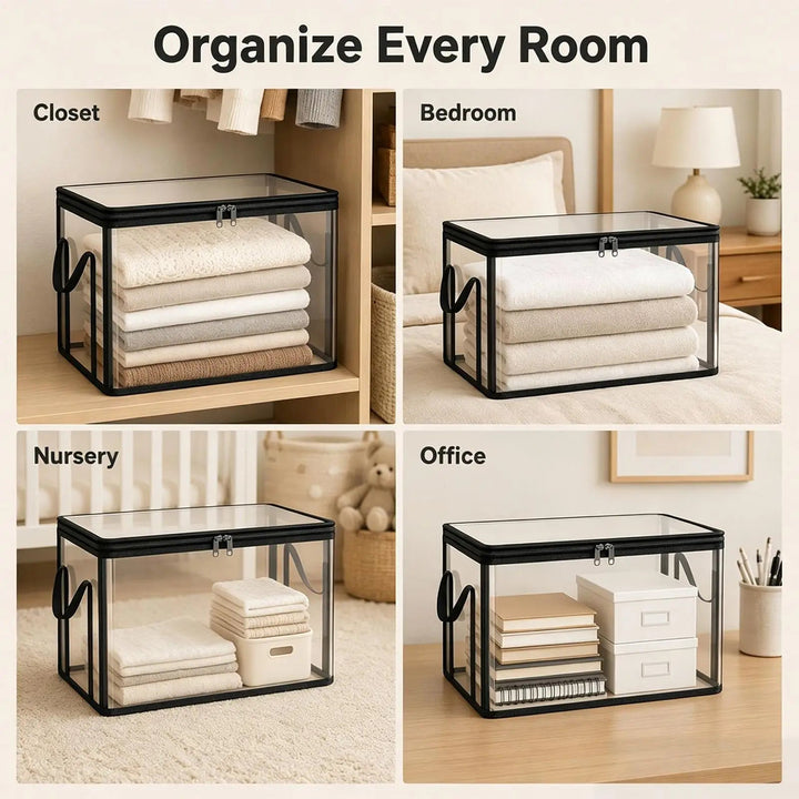 Clear Storage Bags - See-Through Closet and Moving Organizers 3