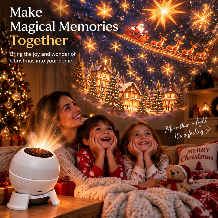 Christmas Projector Night Light for Walls and Ceilings, USB Powered Holiday Decor 6
