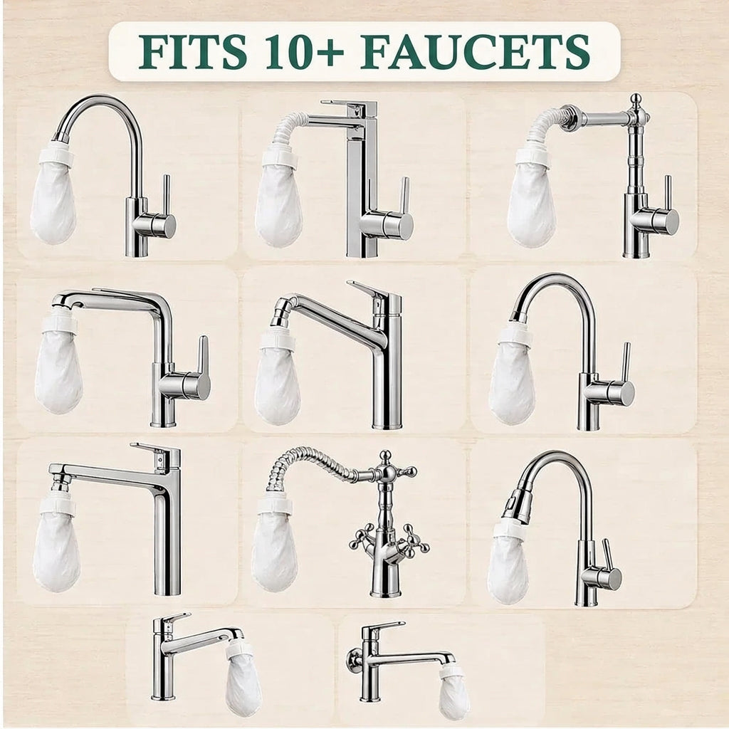 Slip-On Faucet Filter Covers - Pack of 50 with 10 Bands 6