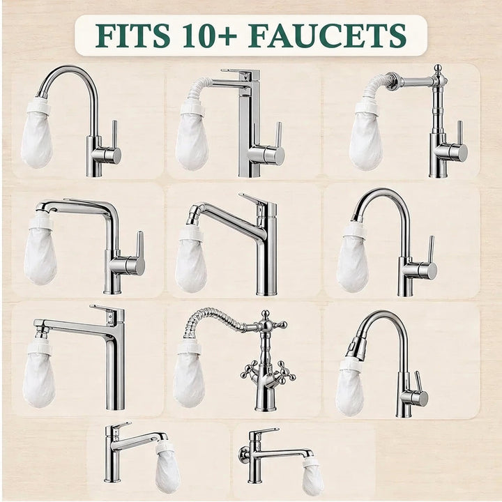 Slip-On Faucet Filter Covers - Pack of 50 with 10 Bands 6