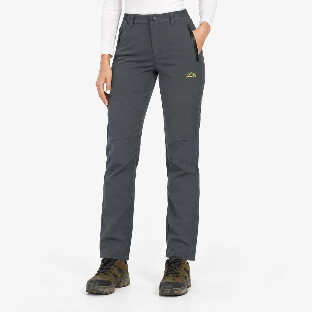 Women's Lined Thermal Softshell Pants with Fleece, Water-Repellent 11