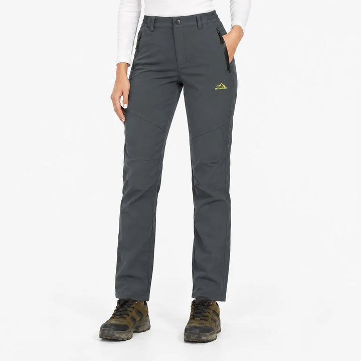 Women's Lined Thermal Softshell Pants with Fleece, Water-Repellent 11