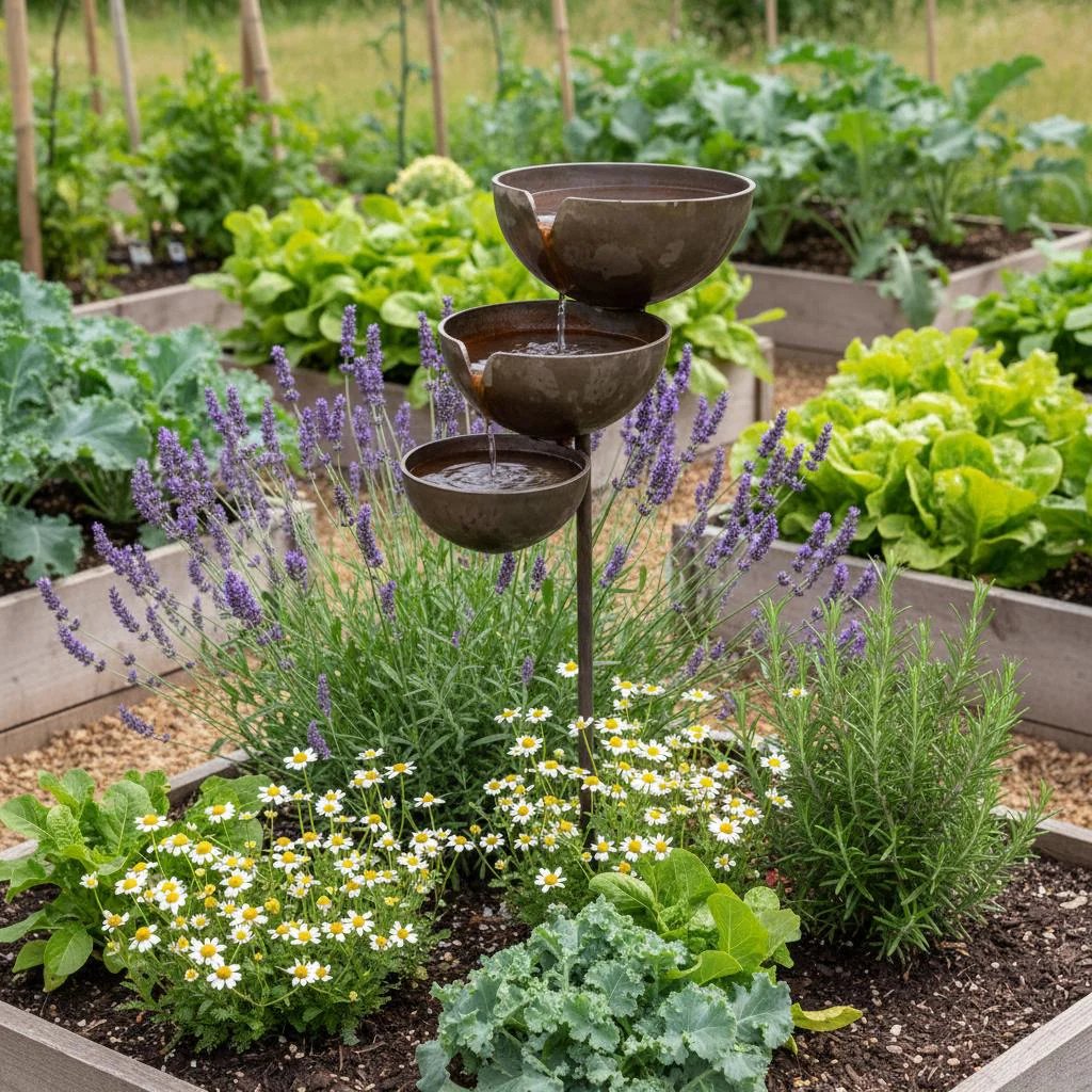 Rain Collector Bird Bath - Natural Water Source for Birds & Bees 12